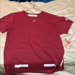 Off-White Maroon T-Shirt